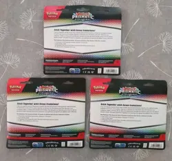 Pokemon Prismatic Evolutions Tech Sticker Collection x3 Full Set 9x Booster Pack - Image 2