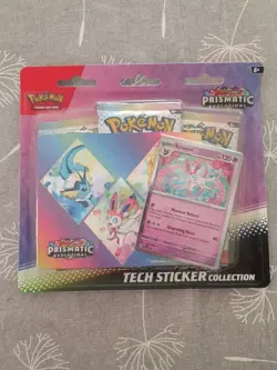 Pokemon Prismatic Evolutions Tech Sticker Collection x3 Full Set 9x Booster Pack - Image 4