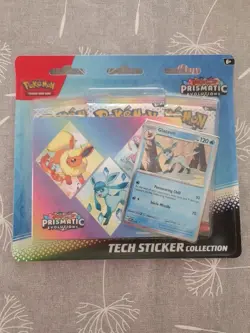 Pokemon Prismatic Evolutions Tech Sticker Collection x3 Full Set 9x Booster Pack - Image 5