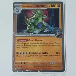 Team Rocket’s Tyranitar 096/182 96/182 Promo Pokemon Center Stamp Sealed - Image 3