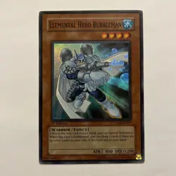 Yugioh Elemental HERO Bubbleman - YSDJ-EN017 - 1st Edition Super Rare MP - Image 1