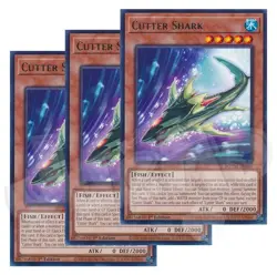 Yugioh - Cutter Shark x 3 - 1st Edition Rare NM - Plus Free Holo - Image 1