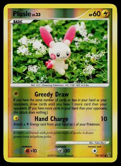 Pokemon Card - Plusle Supreme Victors 76/147 Reverse Holo - Image 1