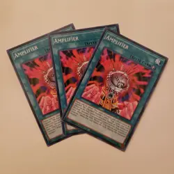 Amplifier Playset Lot Of 3 1st Edition Yugioh Card TCG Game Trading - Image 1