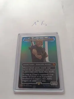 Mtg Magic FFVII Final Fantasy Cloud Midgar Mercenary Borderless Foil 375 En NM - Image 1