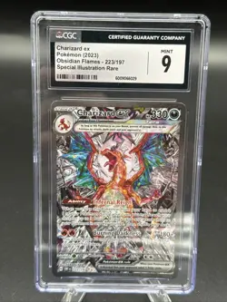 CGC M+ 9 Charizard ex SV03: Obsidian Flames 223/197 Holo Special Pokemon Mint - Image 1