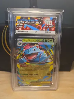 Pokemon TCG Mega Venusaur EX 003/132 ACE 10 Mega Evolution Ultra Rare - Image 1