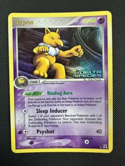 Pokemon TCG Hypno EX Delta Species 23/113 Reverse Holo Rare - Image 1