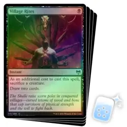 FOIL VILLAGE RITES X4 Kaldheim KHM Magic MTG MINT CARD - Image 1