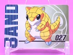 Sandshrew Pokemon Anime Mini Card Nintendo very rare Japanese Japan No.027 F/S - Image 1