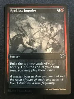 Reckless Impulse Silver Screen FOIL Inninstrad: Double Feature DBL MTG NM - Image 1