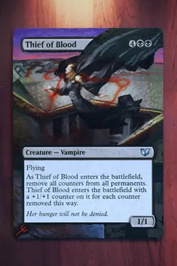Thief of Blood *Magic Altered Hand Painted Extended Borderless Art* MTG by Erich - Image 1