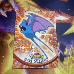 Pokemon 1999 Moderate Play Topps Series 1 3rd Print Green Logo Zubat 41 - Image 1