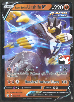 Pokemon TCG: Rapid Strike Urshifu V 087/163 Battle Styles Play Prize Pack - Image 1
