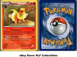 2012 Pokemon, B&W Dark Explorers, #12/108 Flareon, Uncommon - Image 1