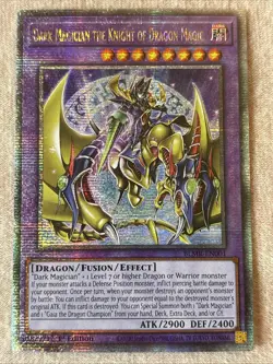 Yugioh Dark Magician The Knight of Dragon Magic BLMR-EN001 Quarter Century NM - Image 1