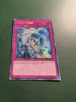 Yugioh White Hole LCKC-EN102 Secret Rare 1st Ed NM - Image 1