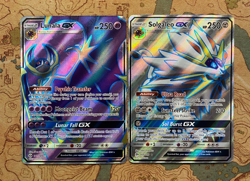 Pokemon Card TCG - Lunala & Solgaleo GX Full Art Ultra Rare Sun & Moon Near Mint - Image 1
