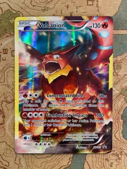 Pokemon Card TCG - Volcanion XY185 Black Star Promo XY Promos Near Mint - Image 1