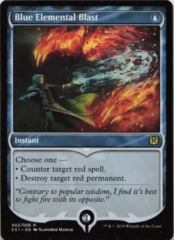 Blue Elemental Blast R Signature Spellbook: Jace 2 LP-NM MTG - Image 1