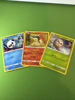 Pokemon TCG Rowlet SWSH220 Cyndaquil SWSH221 Oshawott SWSH222 Cosmos Holo NM - Image 1