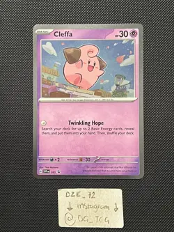 Pokemon Temporal Forces - Cleffa - SVP 095 - Cosmos Holo Rare - BLISTER PROMO - Image 1