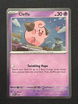 Pokemon Temporal Forces - Cleffa - SVP 095 - Cosmos Holo Rare - BLISTER PROMO - Image 2