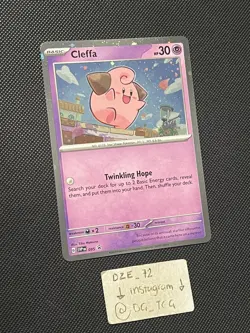 Pokemon Temporal Forces - Cleffa - SVP 095 - Cosmos Holo Rare - BLISTER PROMO - Image 3