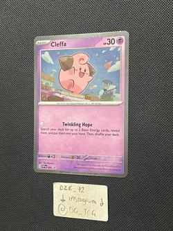 Pokemon Temporal Forces - Cleffa - SVP 095 - Cosmos Holo Rare - BLISTER PROMO - Image 4