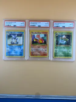 Pokemon Charmeleon Wartortle Ivysaur Base set PSA 8 - Image 1