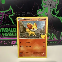 Pokemon TCG Fennekin Holo 14/25 McDonalds 25th Anniversary NM - Image 1