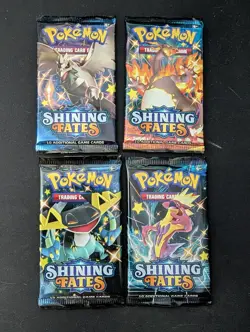 Pokemon TCG Shining Fates 4 Sealed Booster Packs - Image 1