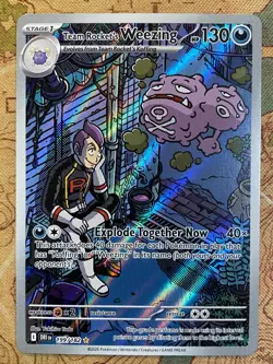 Pokemon TCG - Team Rocket's Weezing 199/182 Illustration Rare Destined Rivals NM - Image 2