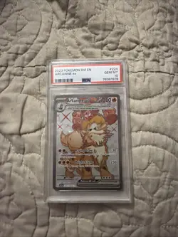 Pokemon Arcanine EX Holo Ultra Rare TCG 224/198 Scarlet & Violet Base, PSA 10 - Image 1