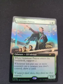 MTG Generous Patron (Extended Art) Near Mint Foil Secret Lair 768 - Image 2