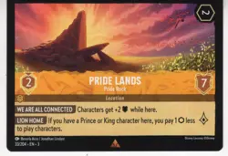 Lorcana Into The Inklands Rare Card #33 Pride Lands - Pride Rock - Image 1
