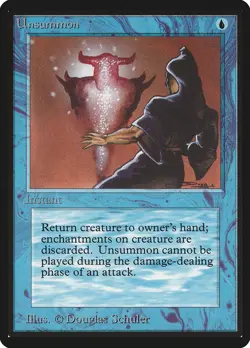 Unsummon Beta HEAVILY PLD Blue Common MAGIC THE GATHERING MTG CARD ABUGames - Image 1