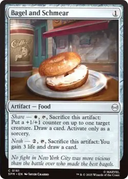 NM Bagel and Schmear, MTG, Marvel's Spider-Man, Magic the Gathering, 161 - Image 1