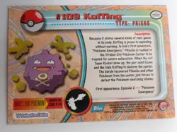 Topps Pokemon TV Animation - Koffing and Weezing #109/110 - Image 4