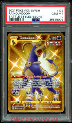 Pokemon Battle Styles Houndoom 179 PSA 10 - Image 1