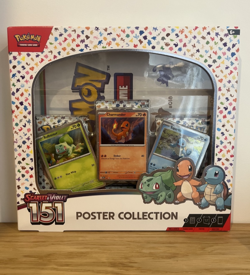 Pokemon TCG Scarlet & Violet 151 Poster Collection Box - 3 Packs FACTORY SEALED - Image 1