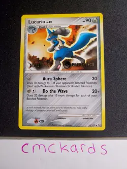 Lucario 53/127 Prerelease Staff Platinum Pokemon LP - Image 1