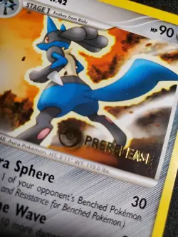 Lucario 53/127 Prerelease Staff Platinum Pokemon LP - Image 3
