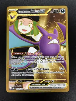 Team Rocket's Crobat EX 242/182 Destined Rivals Hyper Rare Holo Pokemon TCG - NM - Image 1