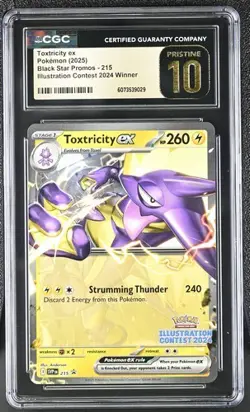 Toxtricity EX SVP 215 Illustration Contest 2024 Promo Pokemon CGC Pristine 10 - Image 1