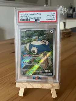 Pokemon TCG Snorlax SVP 051 ETB Promo Pokemon 151 PSA 10 Graded - Image 1