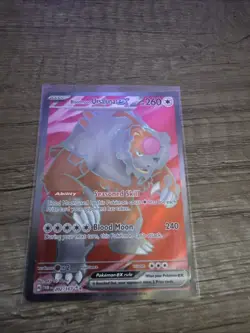 Pokemon TCG Bloodmoon Ursaluna EX Twilight Masquerade 202/167 Full Art Rare Nm - Image 1