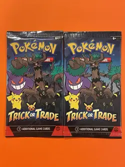 Pokemon Trick Or Trade 2024 Lot of 2 Booster (3) Card Sealed Packs - Image 1
