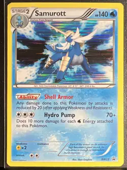 2011 Samurott BW22 Black Star Promo Holo Rare Pokemon TCG Card - Image 1