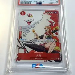 PSA 10 GEM MINT JAPANESE ONE PIECE 2023 NAMI OP01-016 PROMOTION CARD - Image 2
